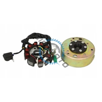 Magnetou / stator aprindere + Volanta scuter GY6 125-150cc 4T