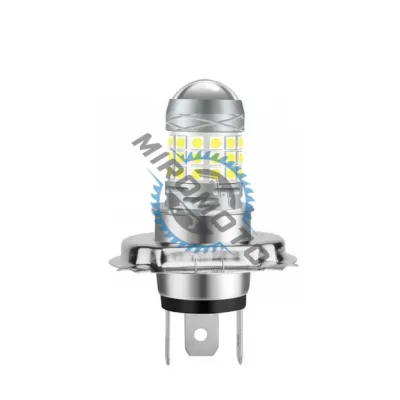 Becuri Auto LED H4 cu Două Faze Cu Lupă - 42 SMD 6000K - 10000LM - Putere 120W Becuri Auto LED H4 cu Două Faze Cu Lupă - 42 SMD 6000K - 10000LM - Putere 120W
