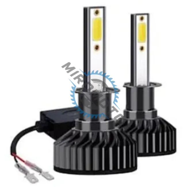 Set 2 becuri Led H1 F2 COB canbus 100W lumina alb-rece 12.000 lumeni