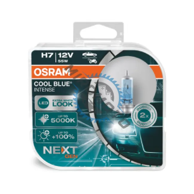 Bec osram h7 cool blue intense next gen, 55w, 12v, set 2 bucati