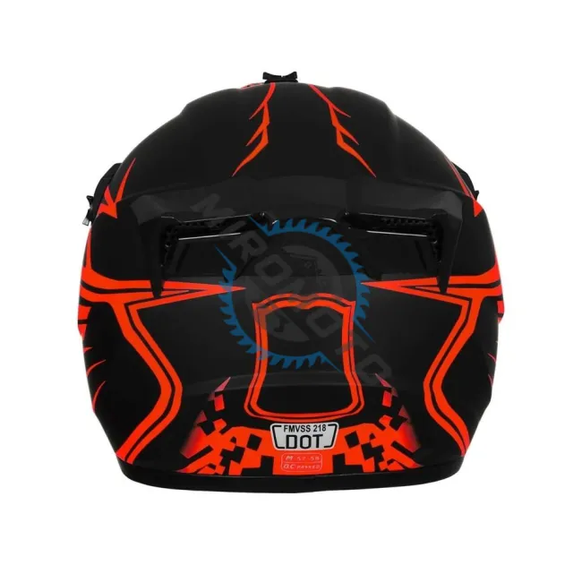 Casca cross Atv, Enduro, FGN, culoare culoare negru-portocaliu, marimea L (59-60)