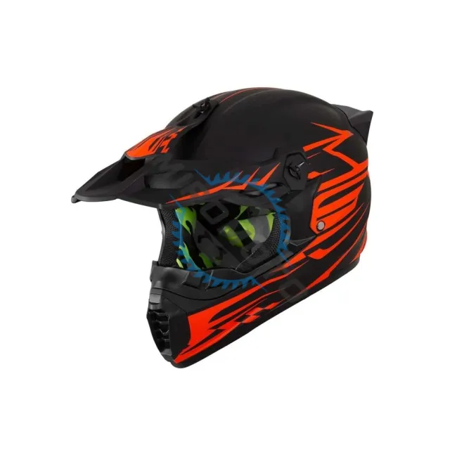 Casca cross Atv, Enduro, FGN, culoare culoare negru-portocaliu, marimea L (59-60)