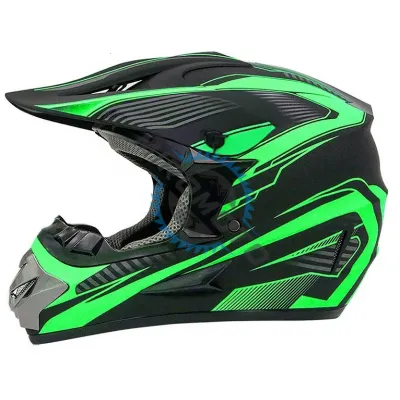 Casca cross Atv, Enduro, FGN, culoare culoare negru-verde, marimea S (55-56)