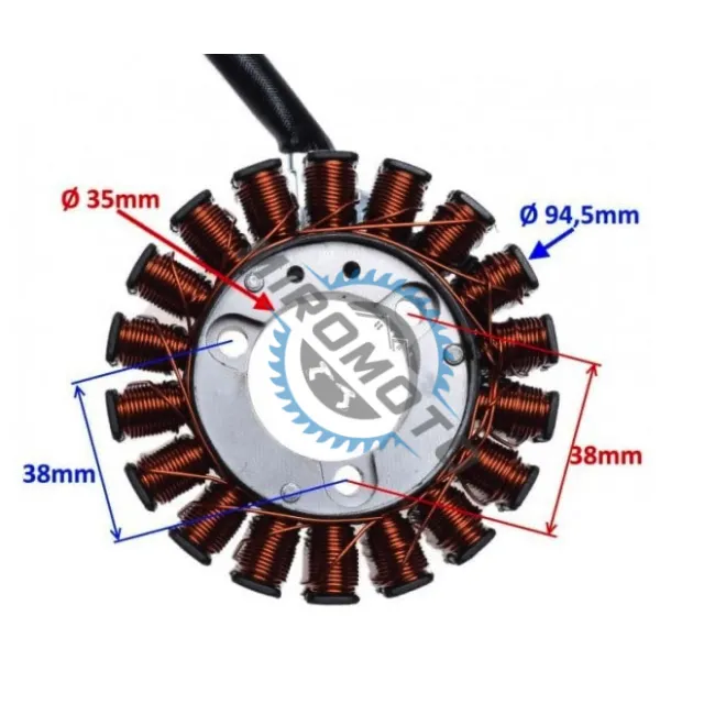 Magnetou / stator aprindere scuter Honda SH 125 - 150cc, 18 bobine, 3 fire