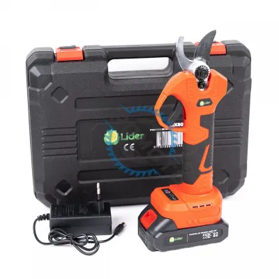 Foarfeca electrica de gradina, pentru taiat crengi pomi, Lider MX808, cu 2 acumulatori Li-ion, 36 V, 6000 mAh Foarfeca electrica de gradina, pentru taiat crengi pomi, Lider MX808, cu 2 acumulatori Li-ion, 36 V, 6000 mAh