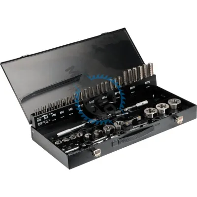 Set tarozi si filiere, Yato YT-2979, HSS, M3-M20, 56 bucati