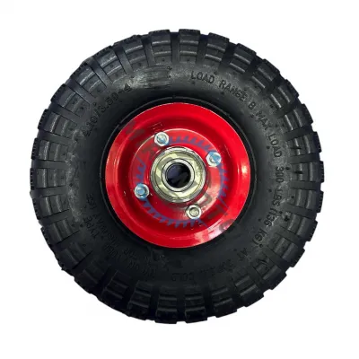 Roata Liza carucior janta metal cu rulment 4.10/3.50-4, ax 20 mm, model 0799