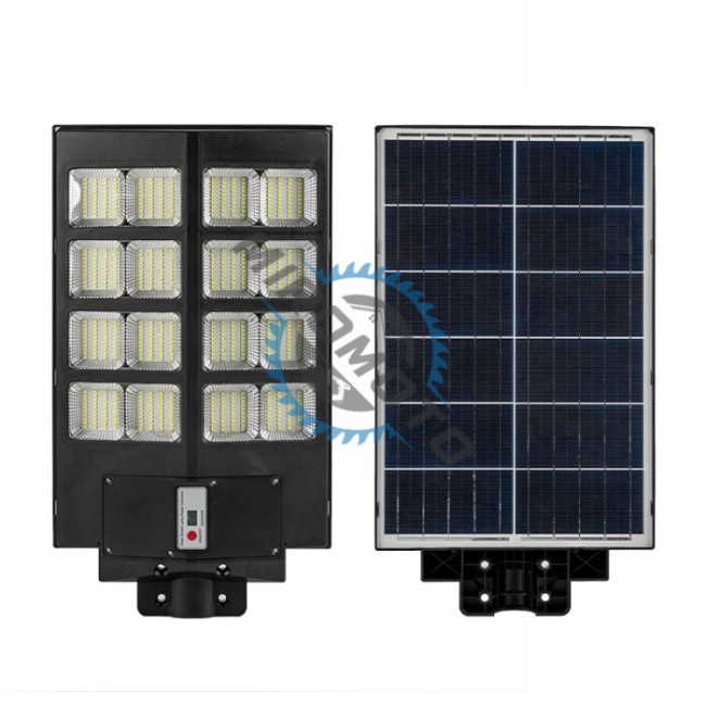 Lampa solara stradala cu panou solar si telecomanda, 800 W, Jortan JT-BKRT-800W, suport metalic, rezistent la apa
