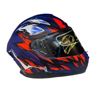 Casca moto full face GSB Slayer, culoare mov + portocaliu, marimea XL (61-62)
