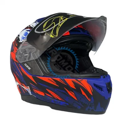 Casca moto full face GSB Slayer, culoare mov + portocaliu, marimea XL (61-62)