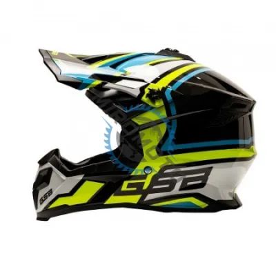 Casca cross Atv, Enduro GSB XP-20, culoare albastu / galben, marimea XXL (63-64)