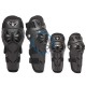 Set protectii moto, genunchere si cotiere, prindere Velcro, benzi elastice, ventilate, culoarea neagra