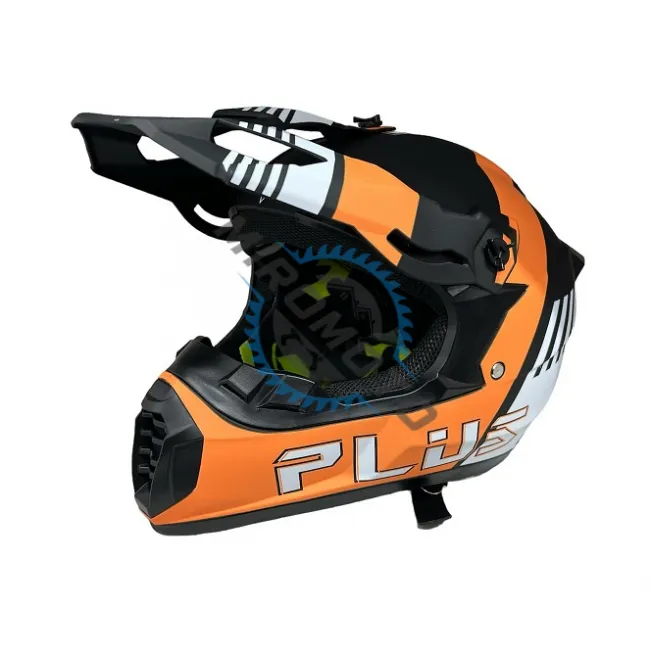 Casca cross Atv, Enduro FGN PLUS, culoare negru/portacaliu