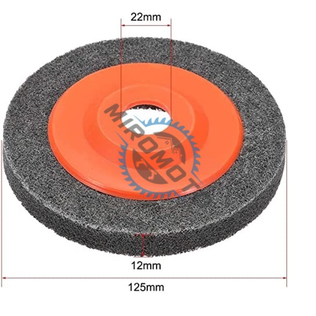 Disc de lustruit din pasla gri, diametru 125 mm, pentru polizoare unghiulare