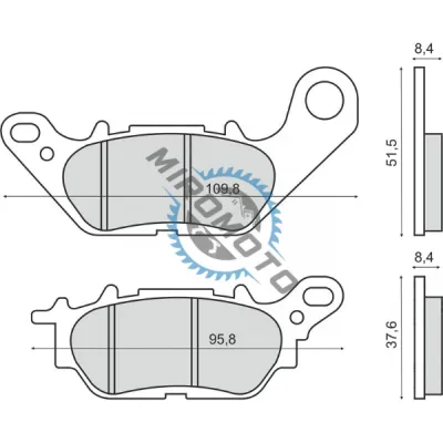 Set placute frana Yamaha X-Max 300cc RMS Italia