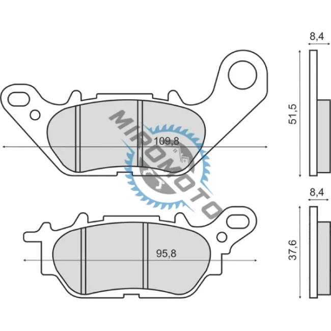 Set placute frana Yamaha X-Max 300cc RMS Italia