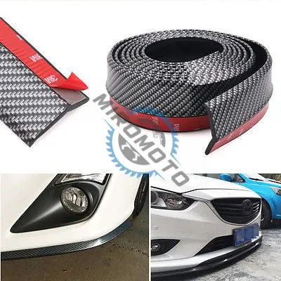 Protectie spoiler, prelungire bara fata/spate din cauciuc, culoare carbon