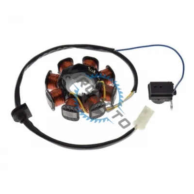 Magnetou / stator aprindere scuter Kymco Agility, Dink, People 50cc, 8 bobine, 3 fire Magnetou / stator aprindere scuter Kymco Agility, Dink, People 50cc, 8 bobine, 3 fire