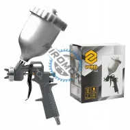 Pistol de vopsit cu aer comprimat, Vorel 81618, 0.6L, cupa din plastic in partea de sus, duza 1.5mm