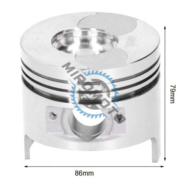 Kit piston pentru generatoare / motopompe / motocultoare Diesel Yanmar, Kipor Ø 86 mm (10 CP)