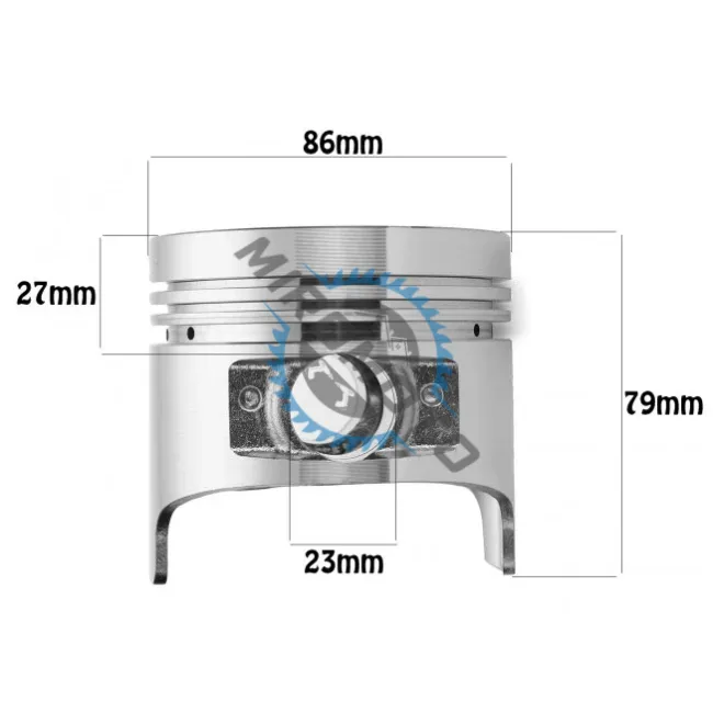 Kit piston pentru generatoare / motopompe / motocultoare Diesel Yanmar, Kipor Ø 86 mm (10 CP)