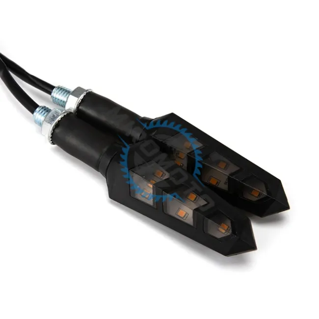 Set 2 semnalizari moto cu led 12V, semnalizare galbena, KL038