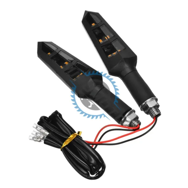 Set 2 semnalizari moto cu led 12V, semnalizare galbena, KL038