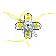 Cap tambur / mosor motocoasa cu fir "Special" cu 4 laturi (piulita 10 x 1.25)