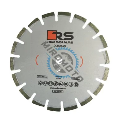 Disc taiat asfalt si beton diamantat, 300x20 mm, Red Square DDB30020 Disc taiat asfalt si beton diamantat, 300x20 mm, Red Square DDB30020