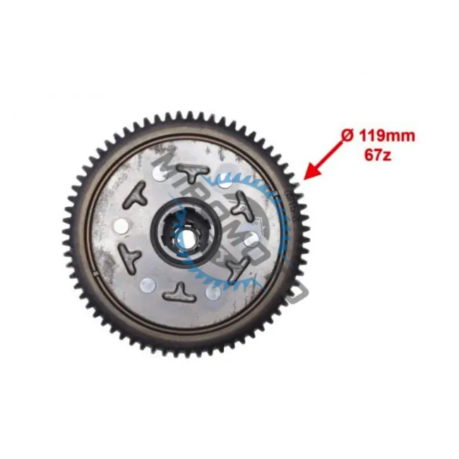 Ambreiaj moto complet Cross 140cc (coroana 67 dinti) XY140