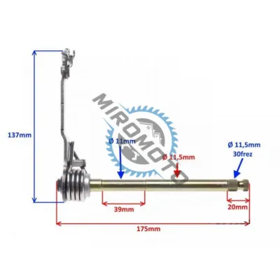 Ax maneta schimbator viteze Cross XY140 140cc Ax maneta schimbator viteze Cross XY140 140cc