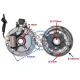 Magnetou / stator aprindere + Volanta Cross YX140 (model cu 1 bobina)