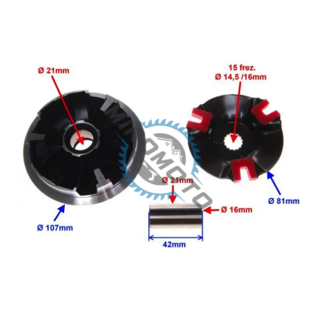 Variator scuter Yamaha, Minarelli, Malaguti 50cc-80cc, racing