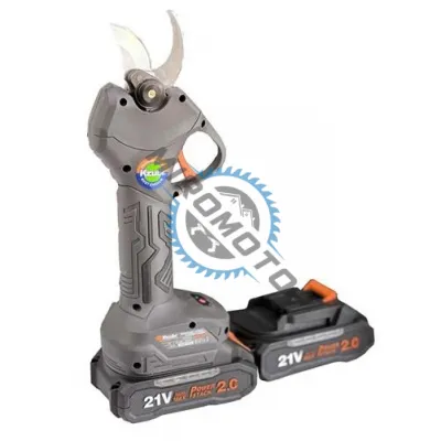 Foarfeca electrica de gradina, pentru taiat crengi pomi, Kzubr K10029, cu 2 acumulatori Li-ion, 21 V, 2000 mAh Foarfeca electrica de gradina, pentru taiat crengi pomi, Kzubr K10029, cu 2 acumulatori Li-ion, 21 V, 2000 mAh