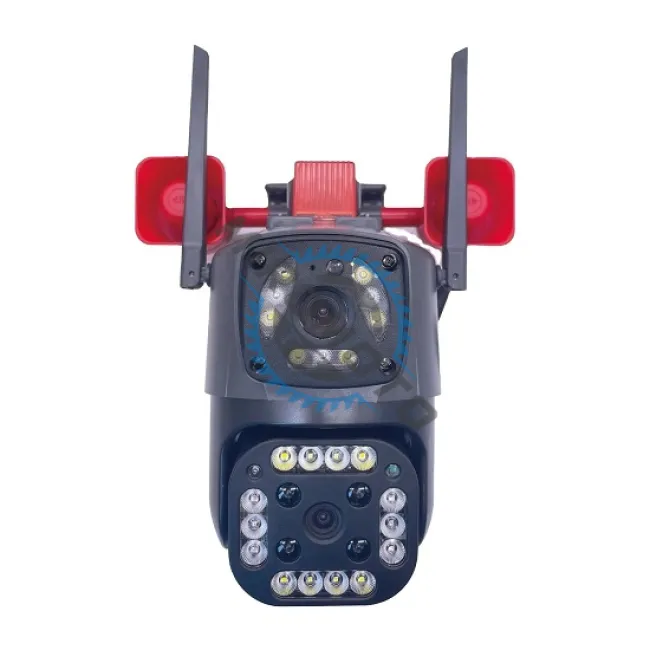 CAMERA DE SUPRAVEGHERE WIFI, DUBLA, 6MP, SENZOR MISCARE, ALARMA, NIGHT VISION, 355°