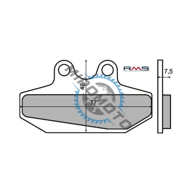 Set placute frana Aprilia Pegaso, Peugeot XR6, Derbi Senda - RMS Italia