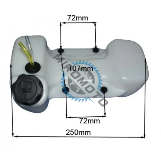 Rezervor benzina compatibil motocoasa Ruris DAC 210, DAC 310, 441, 431c