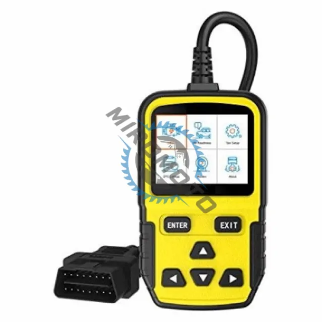 Tester auto diagnoza, profesional universal OBD2, display, Galben