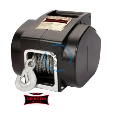 Troliu electric 12V, 5000 LBS (2267 Kg) cablu din otel, lungime 9m, Dragon Winch Troliu electric 12V, 5000 LBS (2267 Kg) cablu din otel, lungime 9m, Dragon Winch