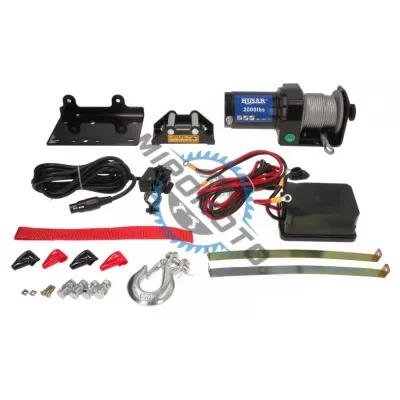 Troliu electric 12V, 2000 LBS (907 Kg) cablu din otel, lungime 15m, Husar Winch Troliu electric 12V, 2000 LBS (907 Kg) cablu din otel, lungime 15m, Husar Winch