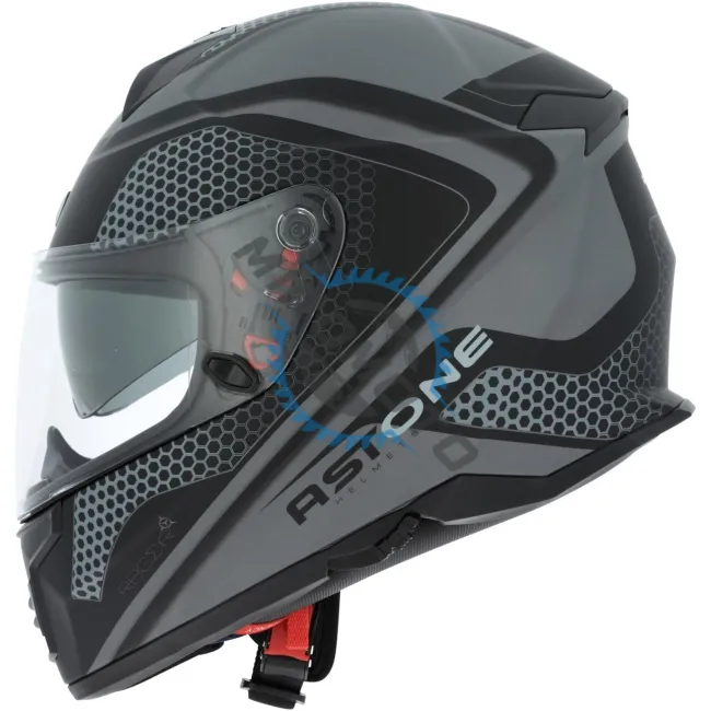 Casca moto full face/Integrala cu ochelari de soare, culoare Negru / Gri, marimea M (57-58), model Astone GT1000F