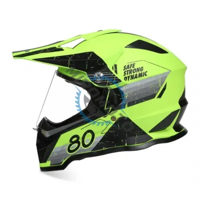 Casca cross Atv, Enduro, culoare Negru / Verde Neon, marimea M (57-58)