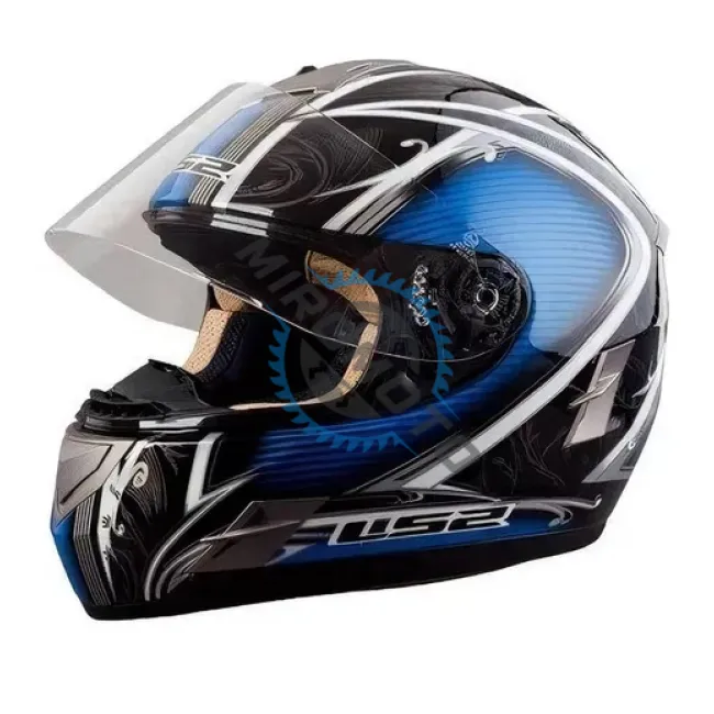 Casca moto full face/Integrala, LS2 FF366, culoare negru / albastru, marimea L (59-60)