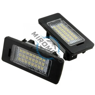Set 2 lampi numar LED, fara eroare de bec ars BMW E90, E60, E39, X5 E70, X1 E84, E82, E61, E91, E92, E93