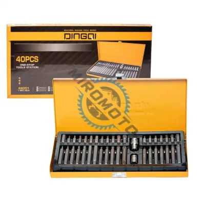 Trusa biti torx, hex si spline 40 piese CR-V, DINGQI 68001 Trusa biti torx, hex si spline 40 piese CR-V, DINGQI 68001