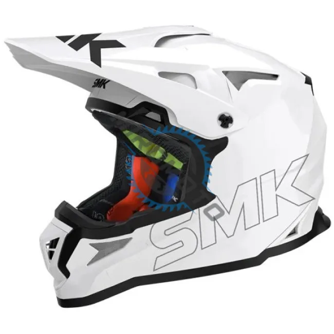 Casca cross Atv, Enduro SMK ALLTERRA, culoare alb, marimea M (57-58)