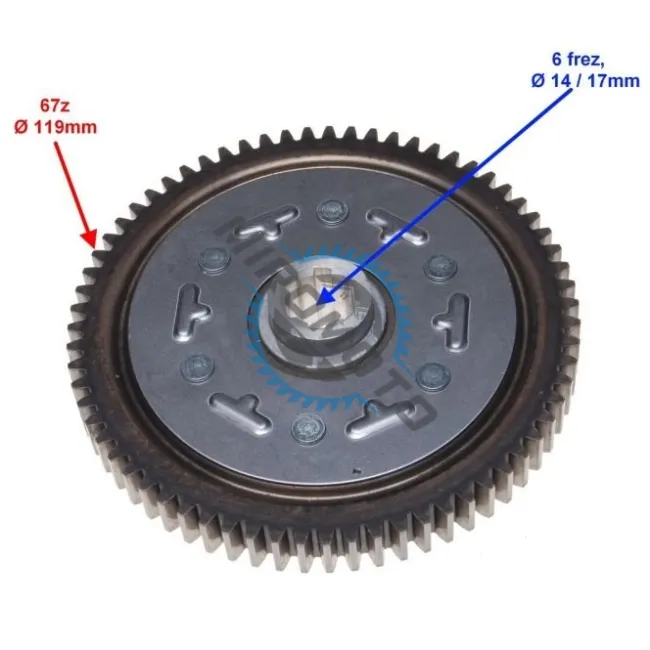 Pinion ambreiaj Atv 107-110-125 cm3 (67 dinti)