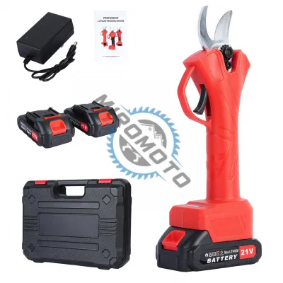 Foarfeca electrica de gradina, pentru taiat crengi pomi, Haina 21 V, cu 2 acumulatori Li-ion Foarfeca electrica de gradina, pentru taiat crengi pomi, Haina 21 V, cu 2 acumulatori Li-ion
