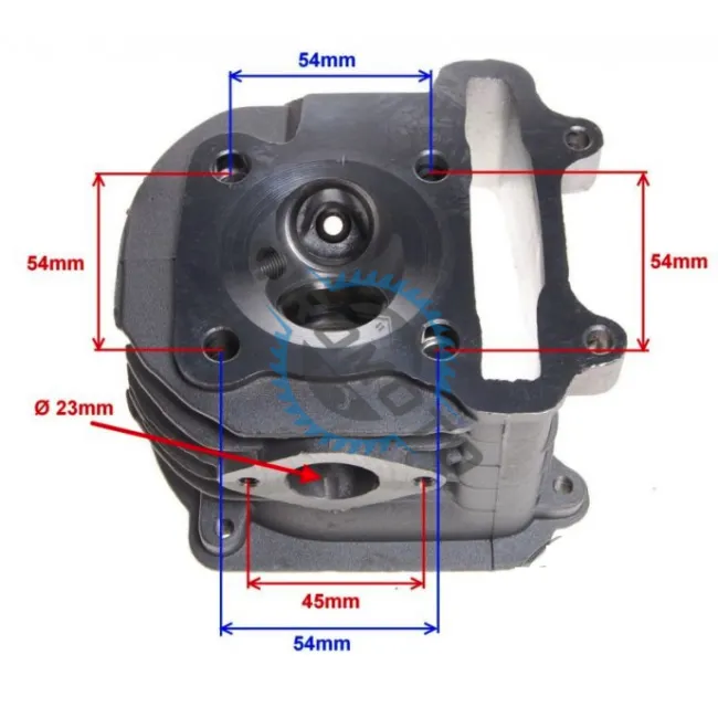 Chiulasa scuter 4T GY6 150cc, 57,40 mm