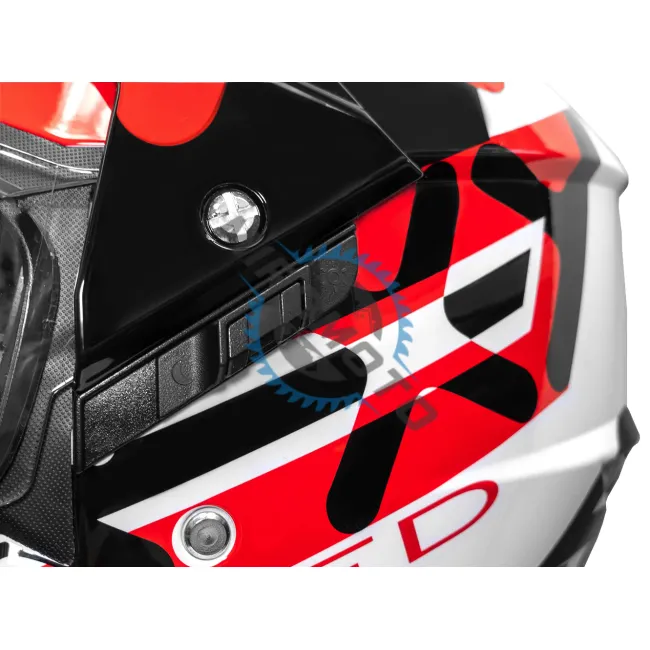 Casca cross Atv, Enduro, culoare Negru / Rosu, marimea XL (61-62) Racing Speed